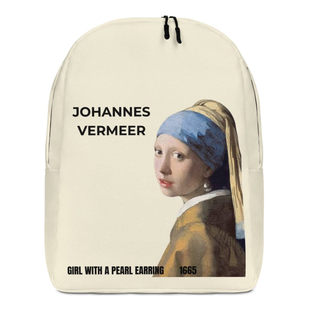 Girl with a Pearl Earring Minimalist Backpack