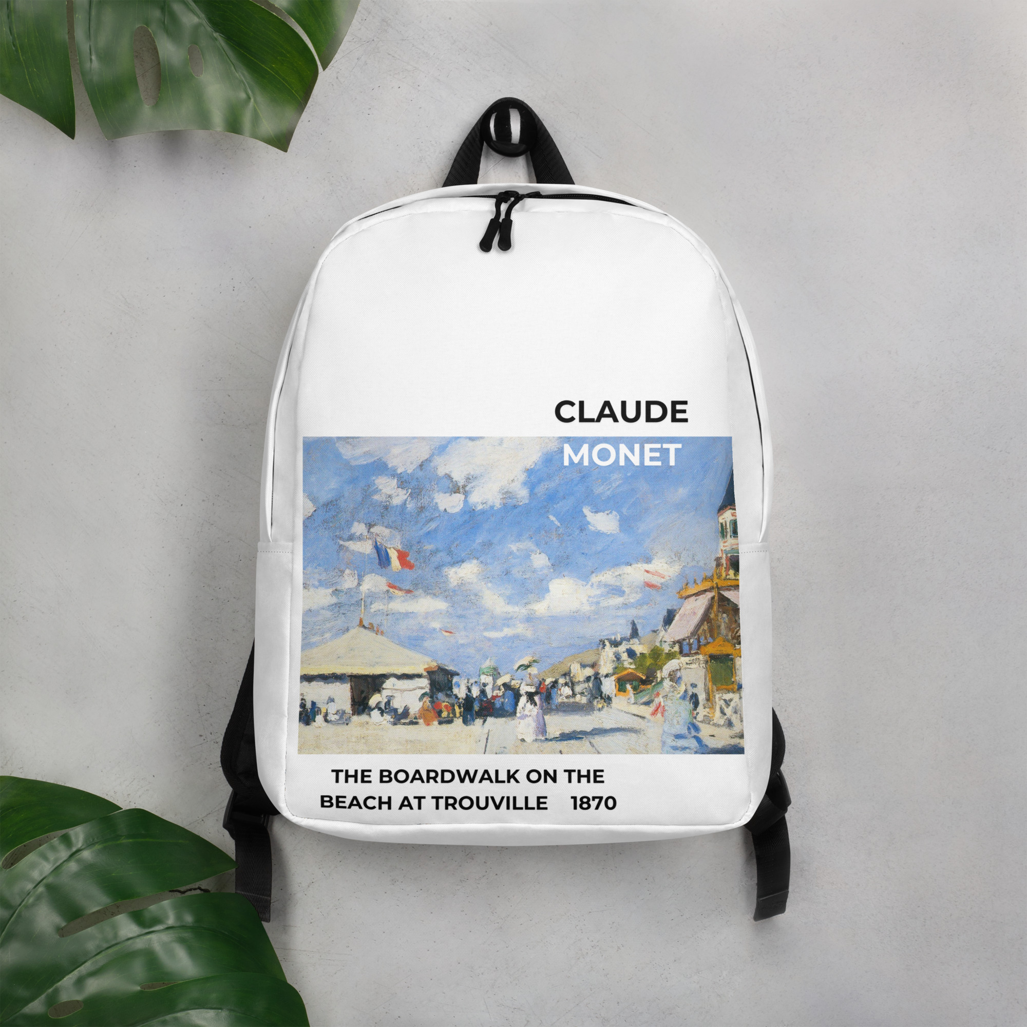 The Boardwalk on the Beach at Trouville Minimalist Backpack - Image 2