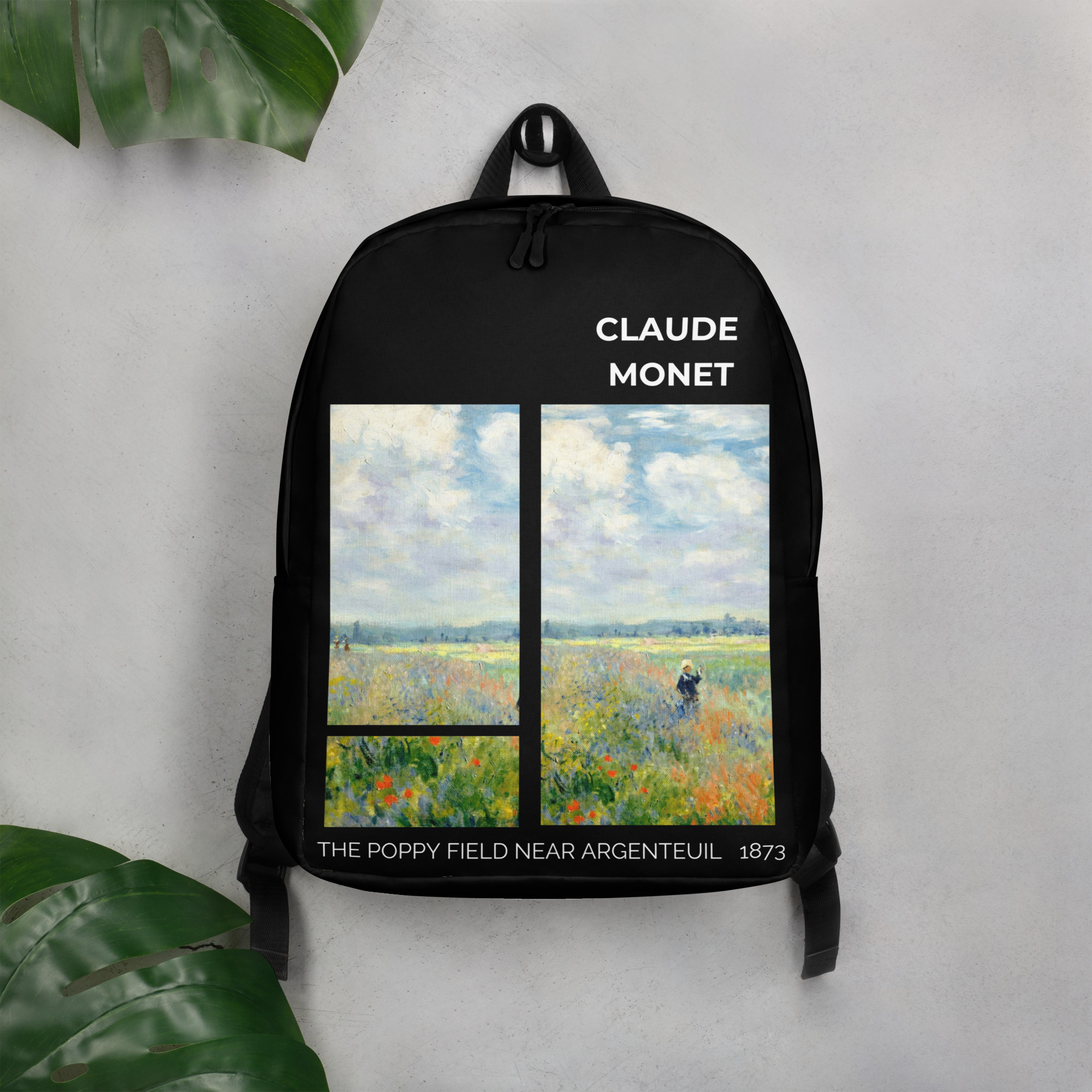 The Poppy Field near Argenteuil Minimalist Backpack - Image 2