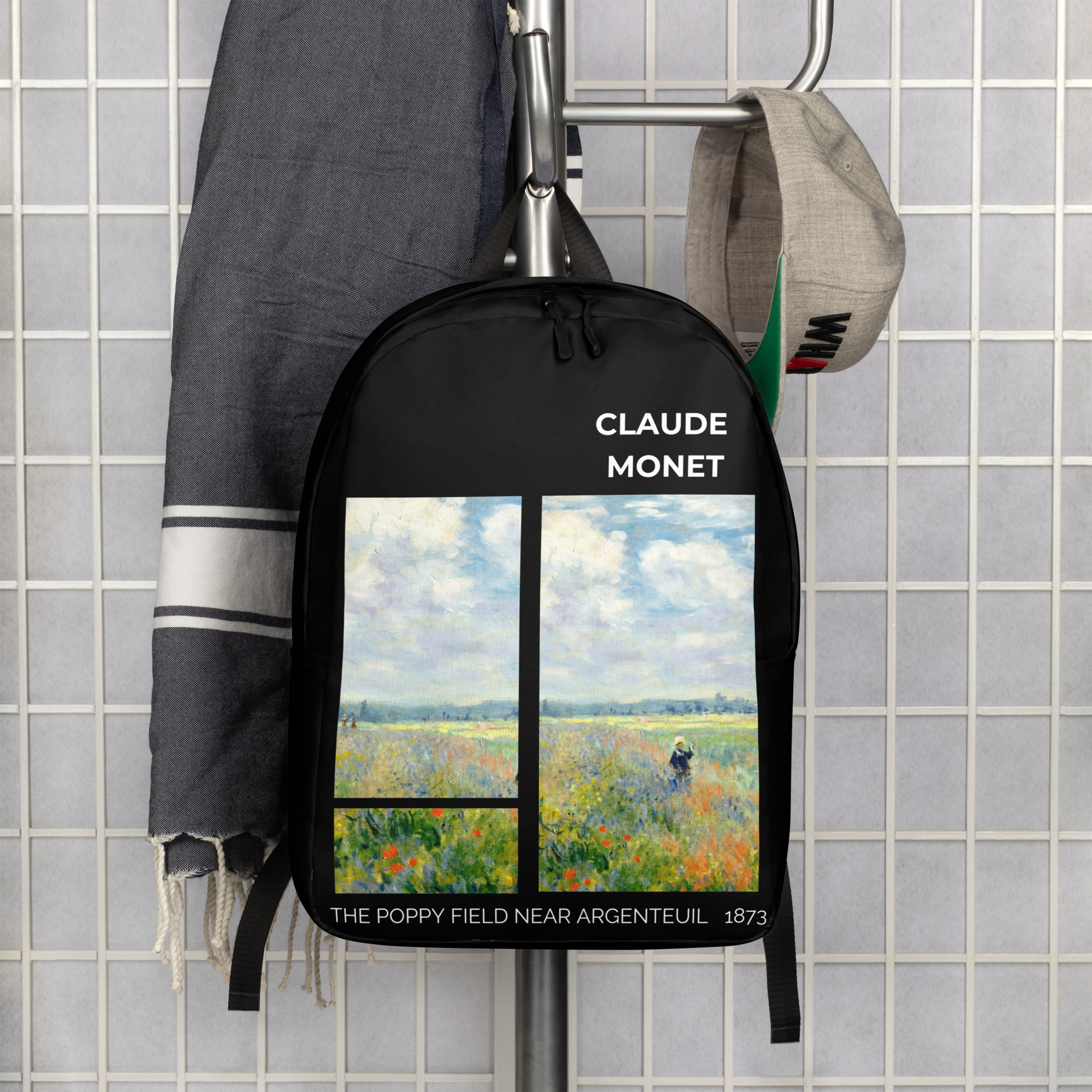 The Poppy Field near Argenteuil Minimalist Backpack - Image 3
