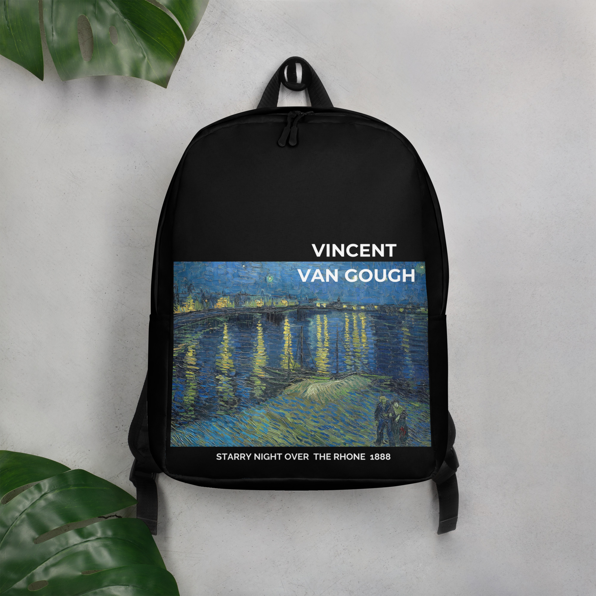 Starry night over the rhone Minimalist Backpack - Image 2