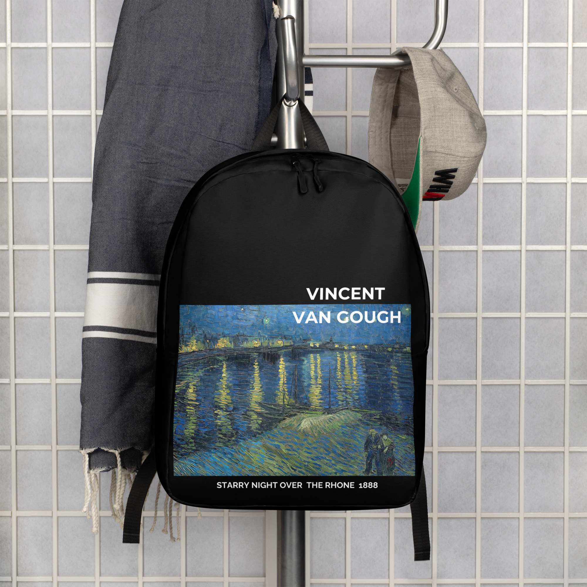 Starry night over the rhone Minimalist Backpack - Image 3
