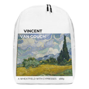 A Wheatfield with Cypresses Minimalist Backpack