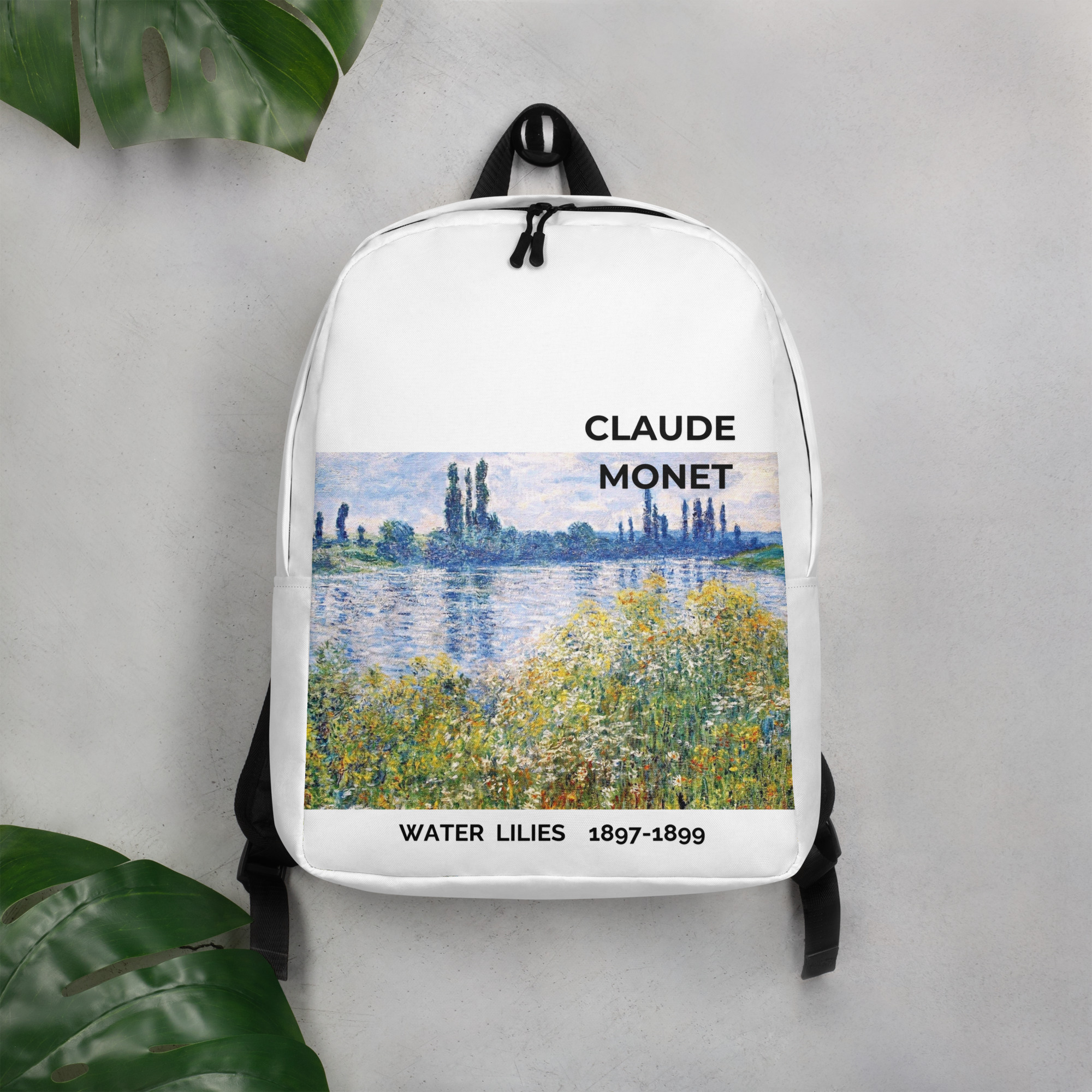 Water Lilies Minimalist Backpack - Image 2