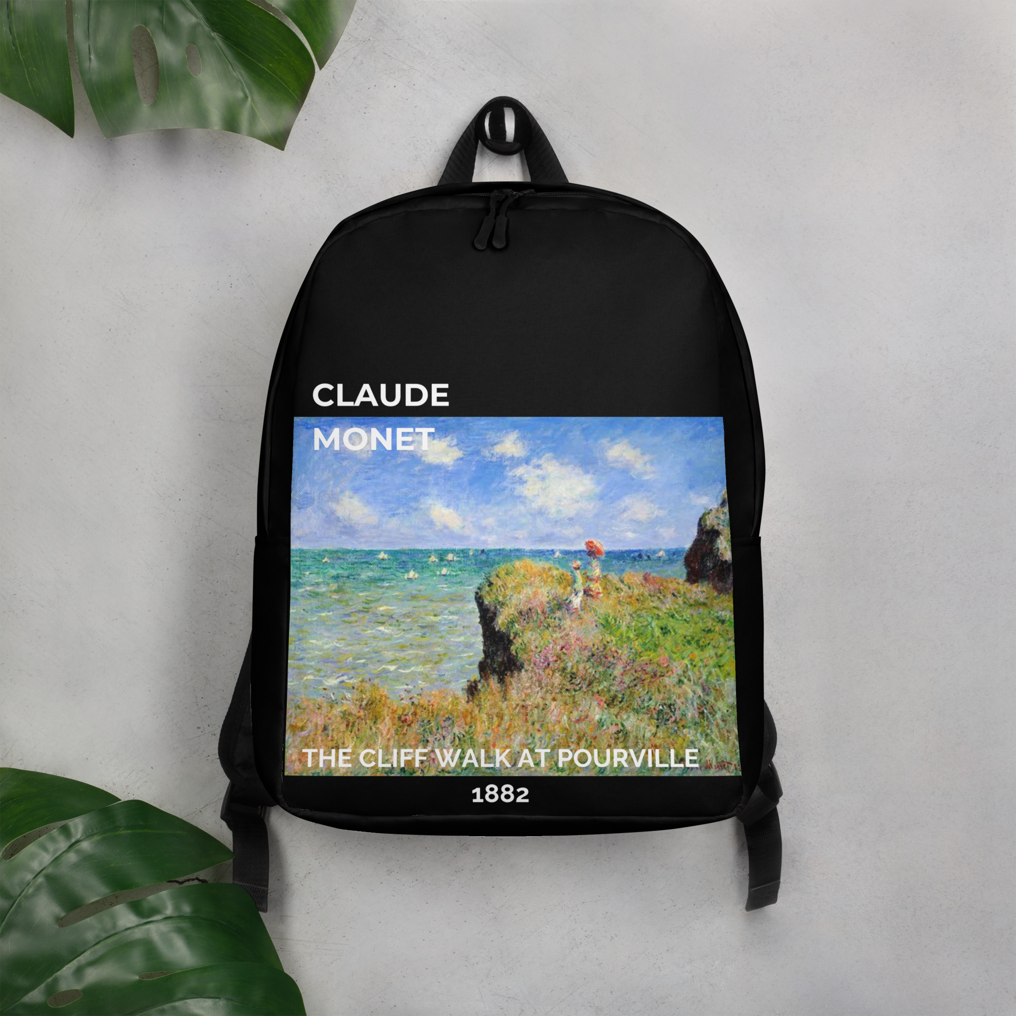 The Cliff Walk at Pourville Minimalist Backpack - Image 2