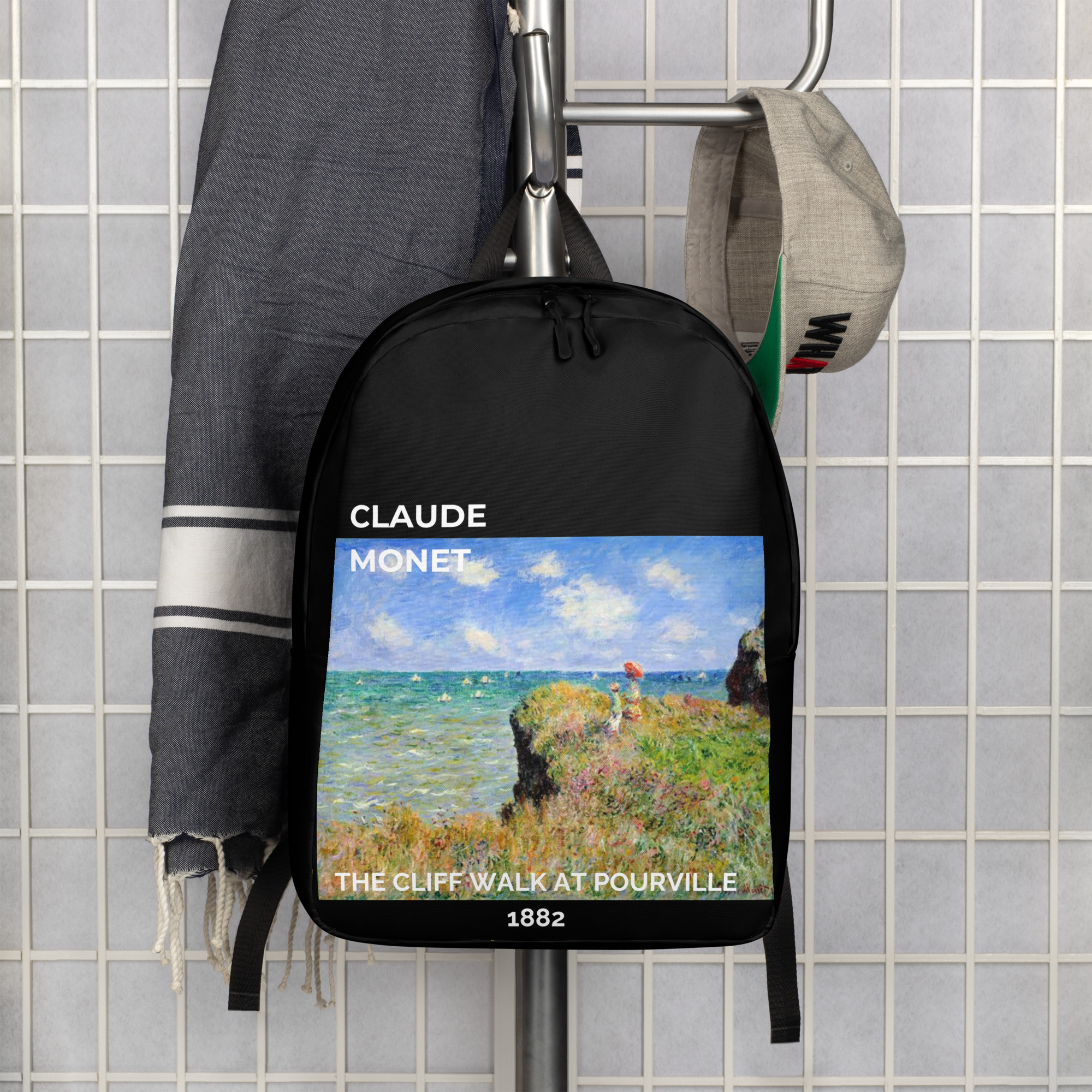 The Cliff Walk at Pourville Minimalist Backpack - Image 3