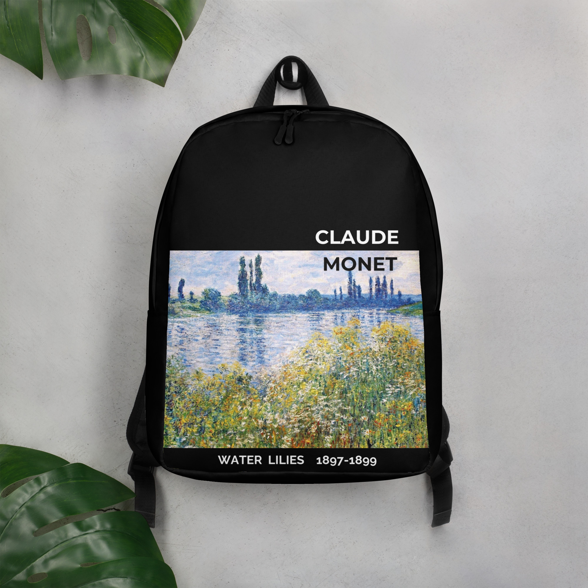 Water Lilies Minimalist Backpack - Image 3