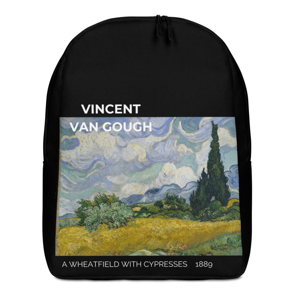 A Wheatfield with Cypresses Minimalist Backpack