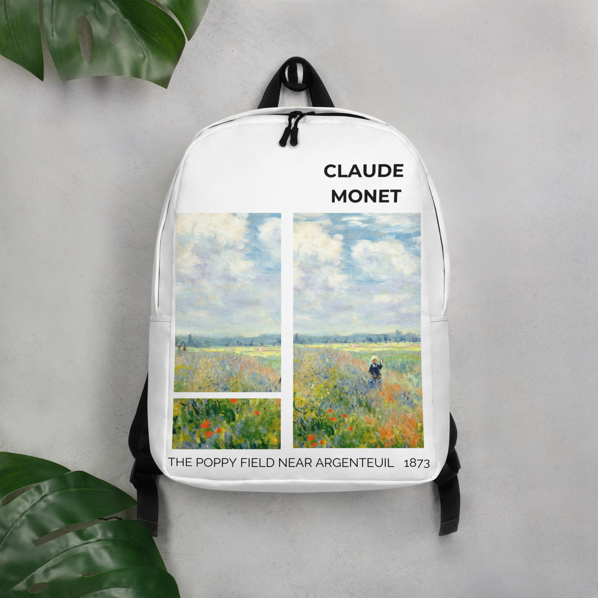 The Poppy Field near Argenteuil Minimalist Backpack - Image 2