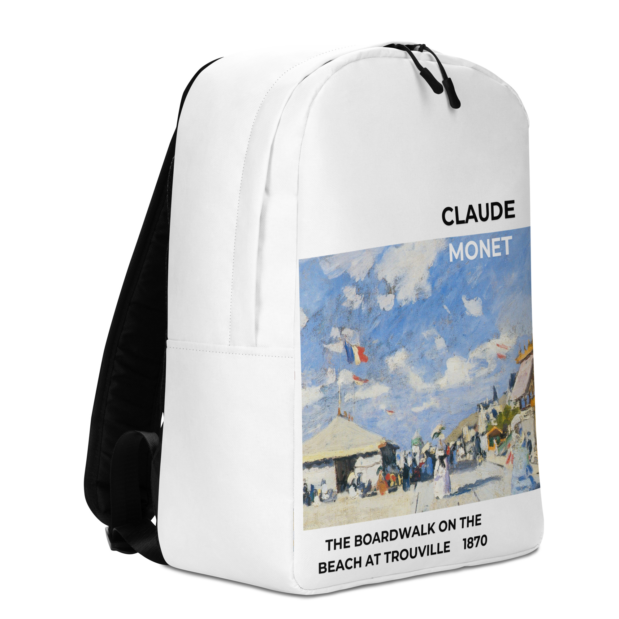 The Boardwalk on the Beach at Trouville Minimalist Backpack - Image 5