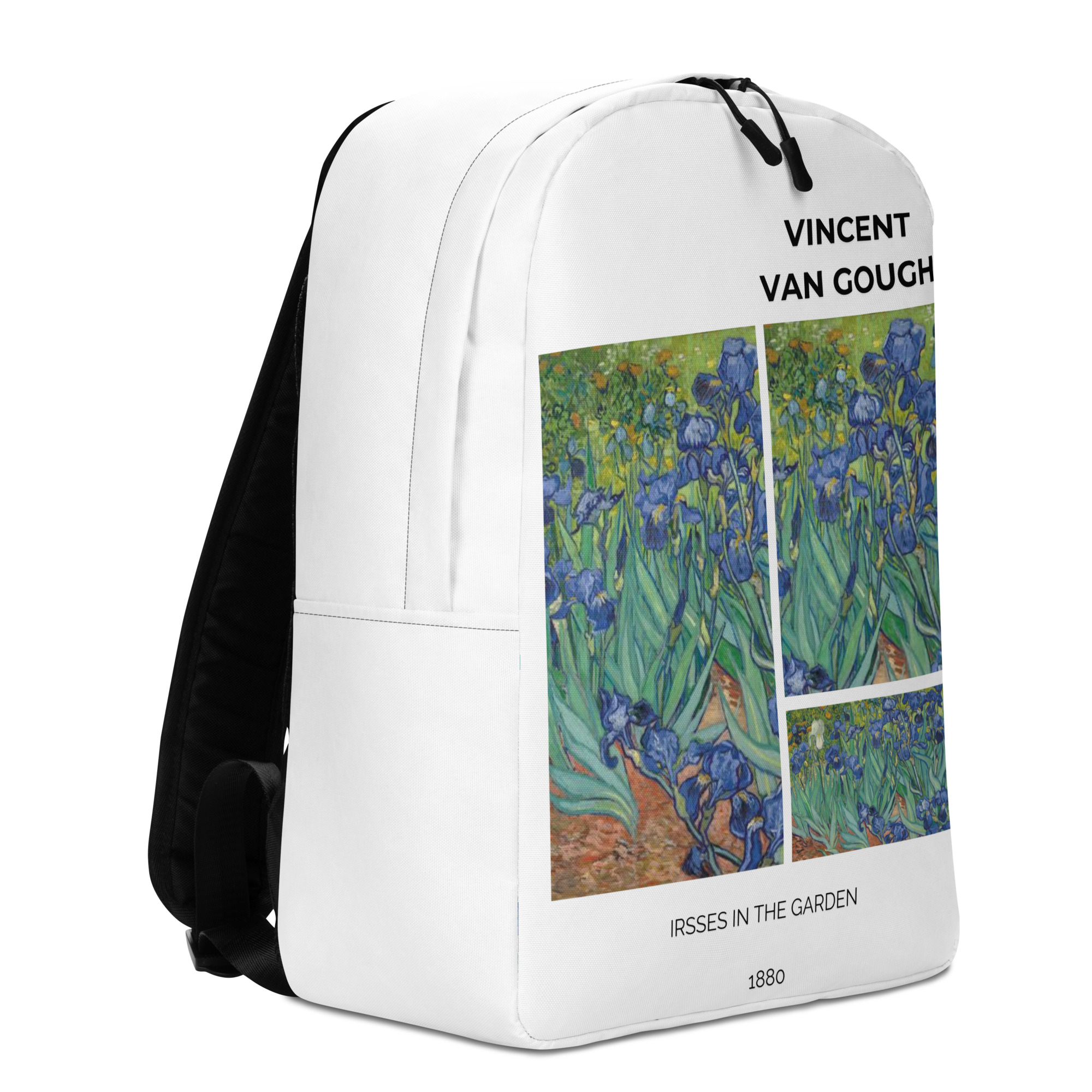 Irsses in the garden 1880Minimalist Backpack - Image 5