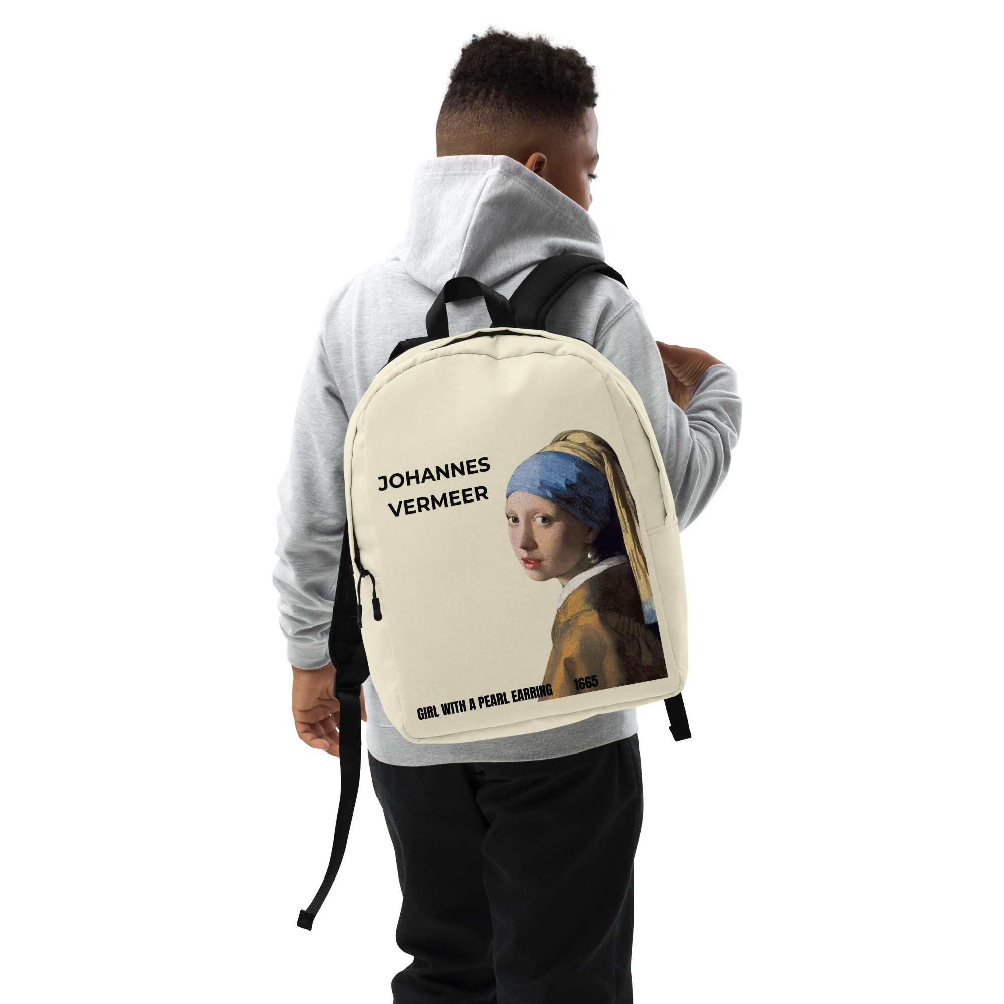 Girl with a Pearl Earring Minimalist Backpack - Image 8