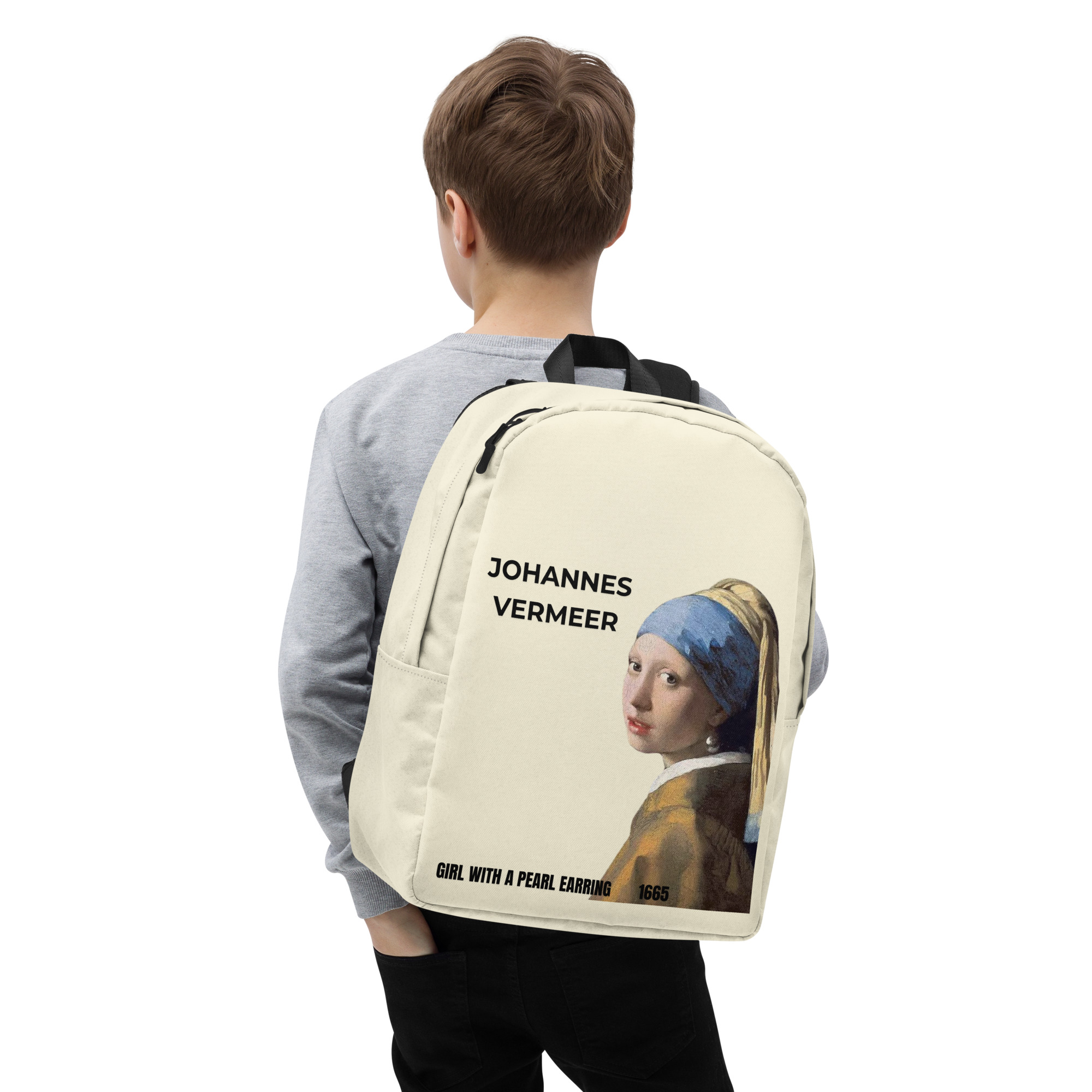 Girl with a Pearl Earring Minimalist Backpack - Image 2