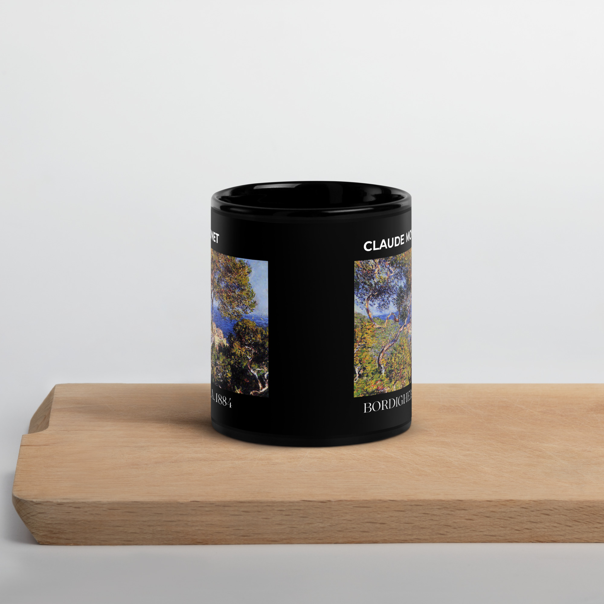 Bordighera, 1884Black Glossy Mug - Image 2
