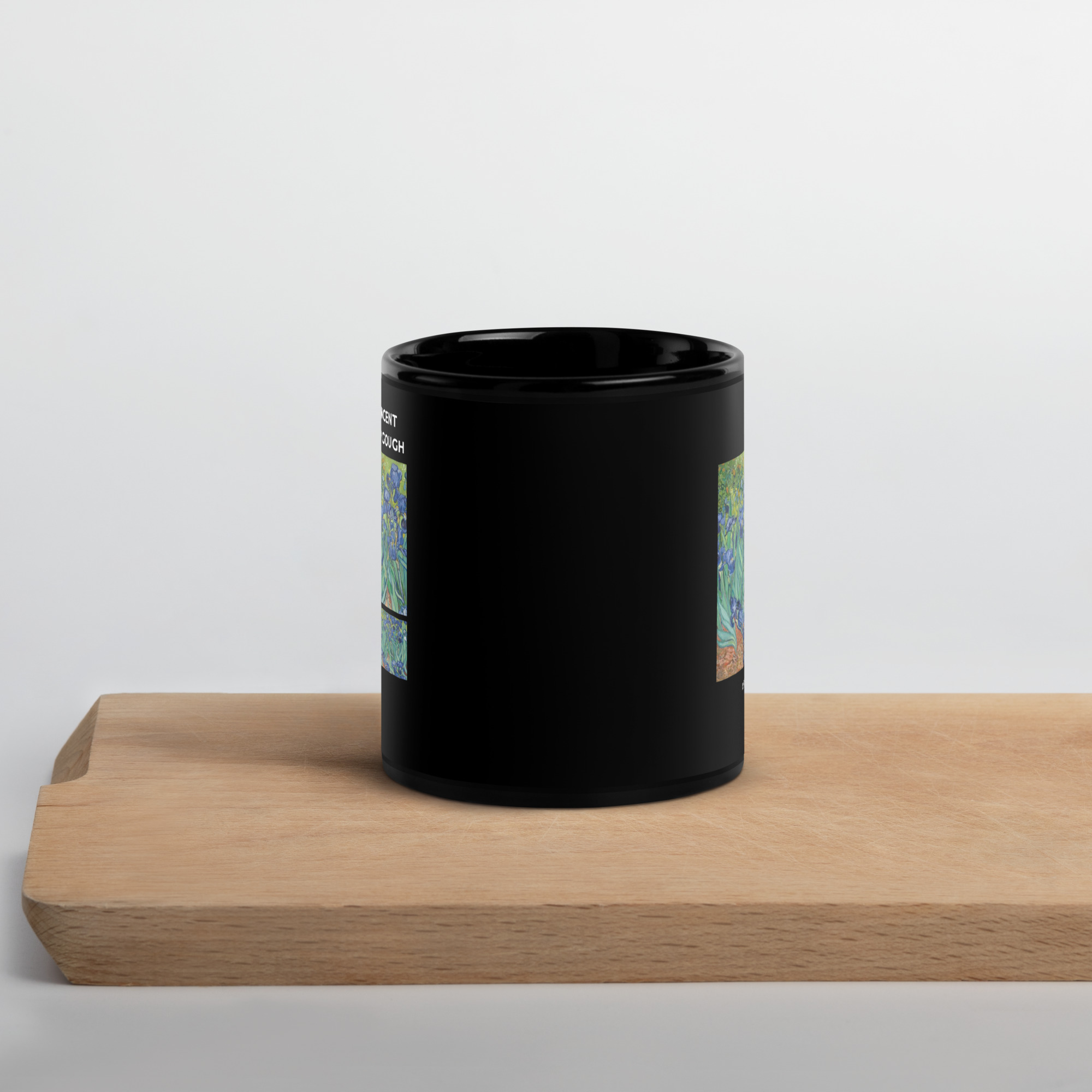 Irsses in the garden Black Glossy Mug - Image 2