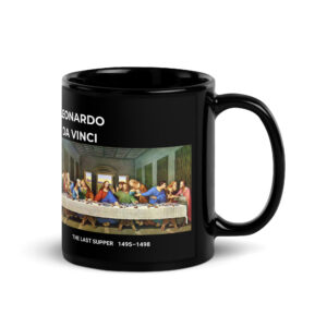 The Last Supper Black Glossy Mug