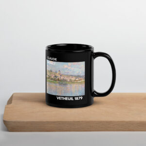 Vetheuil Black Glossy Mug