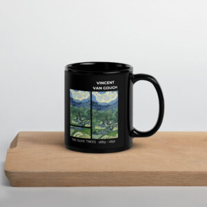 The Olive Trees   1889 - 1890 Black Glossy Mug
