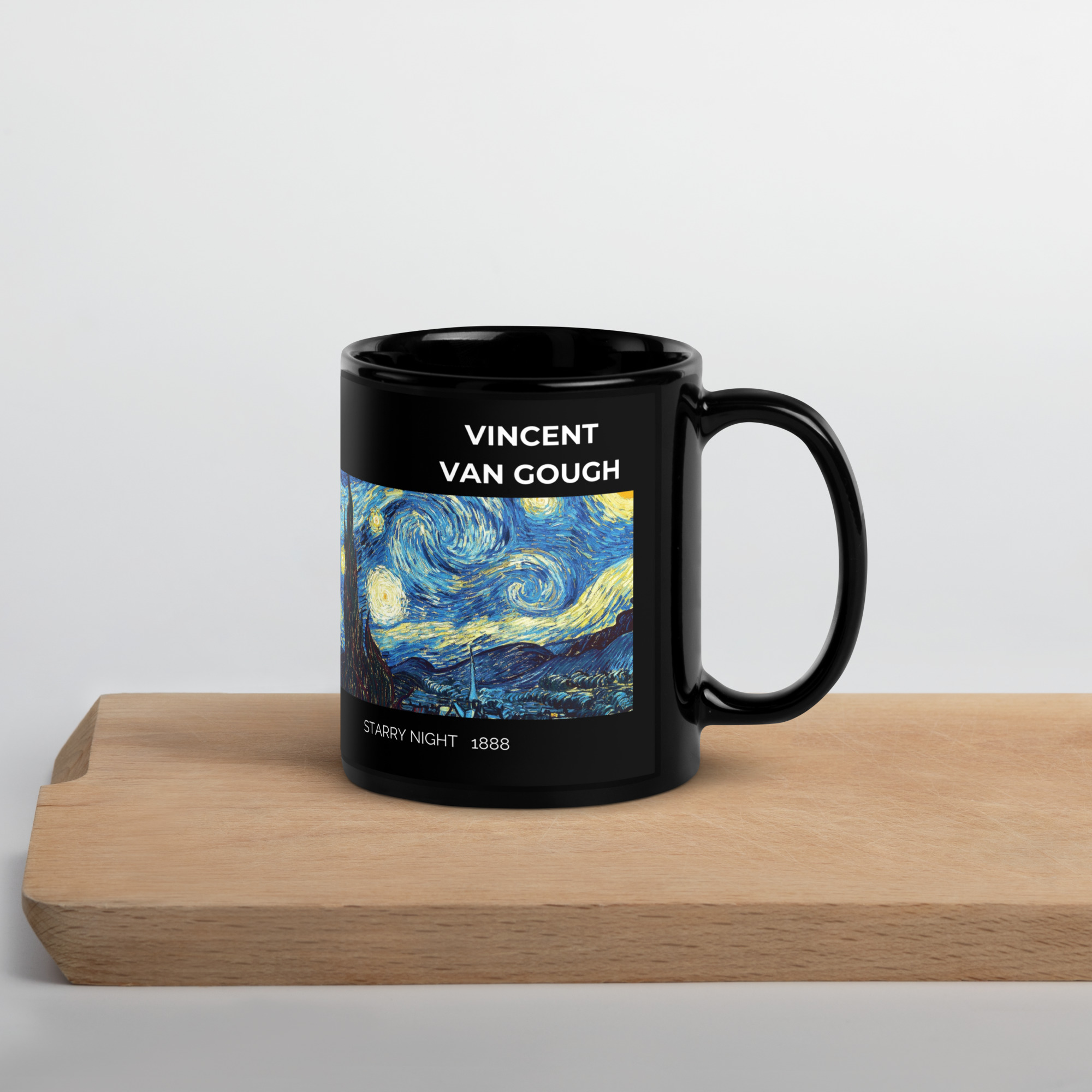 Starry night 1888 Black Glossy Mug