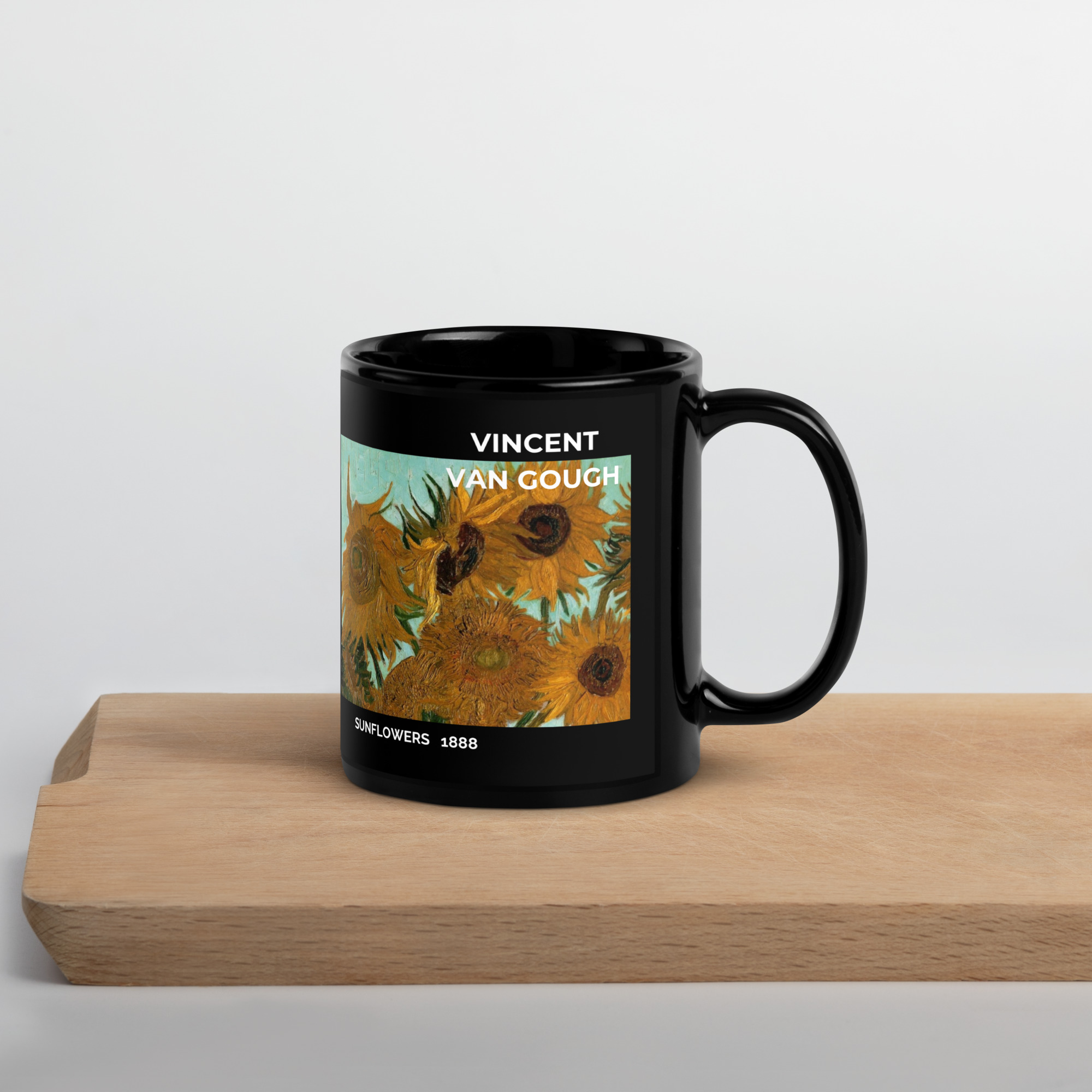 Sunflowers 1888 Black Glossy Mug