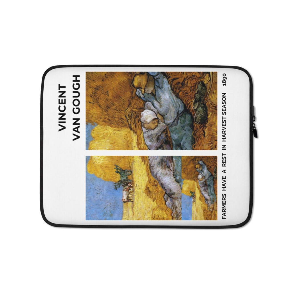 Farmers have a rest in harvest season Laptop Sleeve
