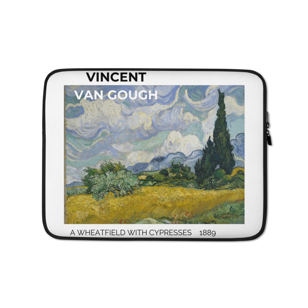 A Wheatfield with Cypresses Laptop Sleeve