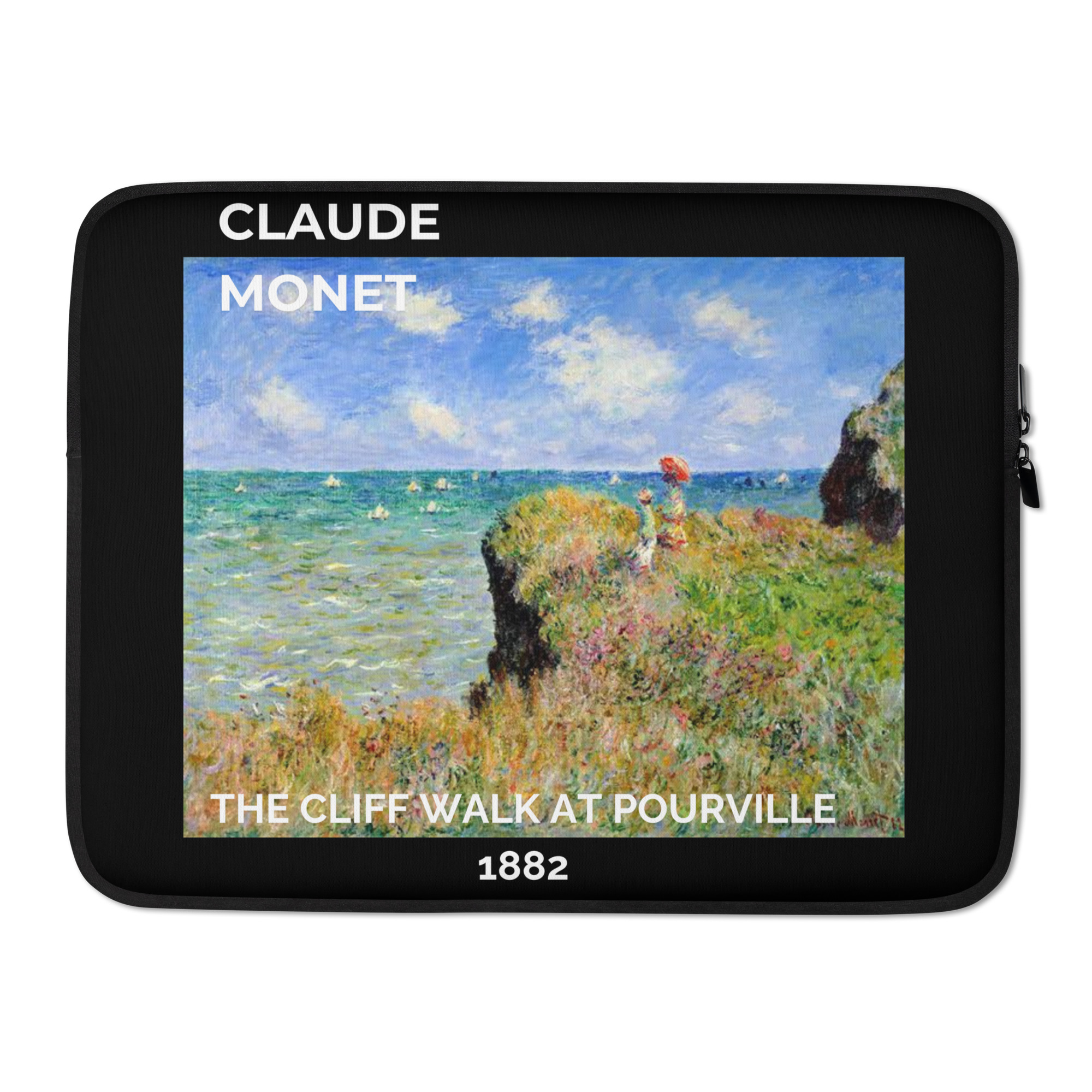 The Cliff Walk at Pourville Laptop Sleeve - Image 2