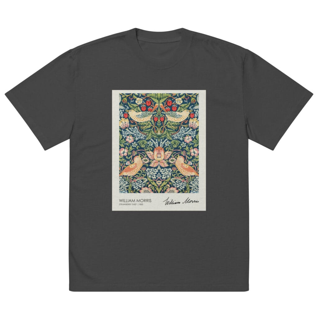 Strawberry Thief Oversized faded t-shirt