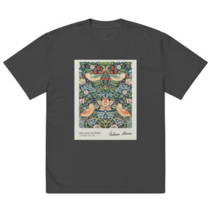 Strawberry Thief Oversized faded t-shirt