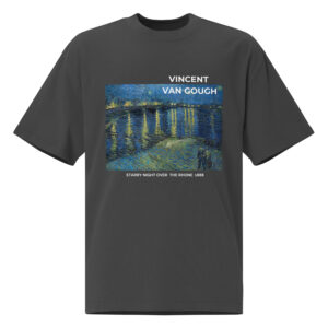 Starry night over  the rhone Oversized faded t-shirt