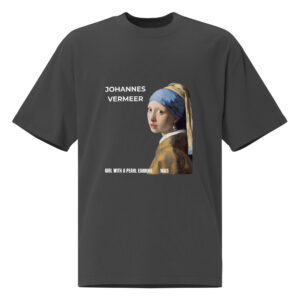 Girl with a Pearl Earring Oversized faded t-shirt