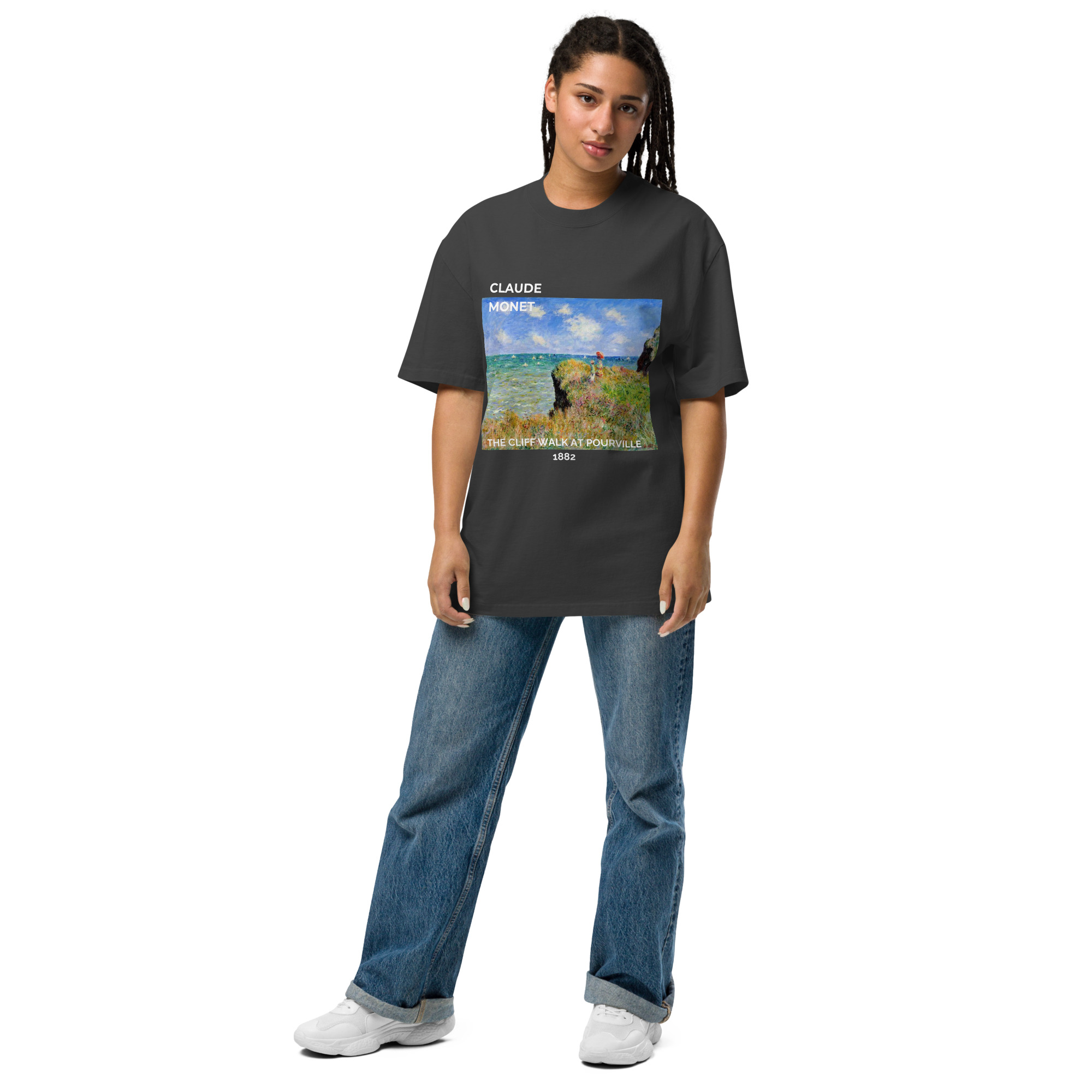 The Cliff Walk at Pourville Oversized faded t-shirt - Image 2