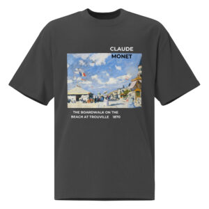 The Boardwalk on the Beach at Trouville   Oversized faded t-shirt