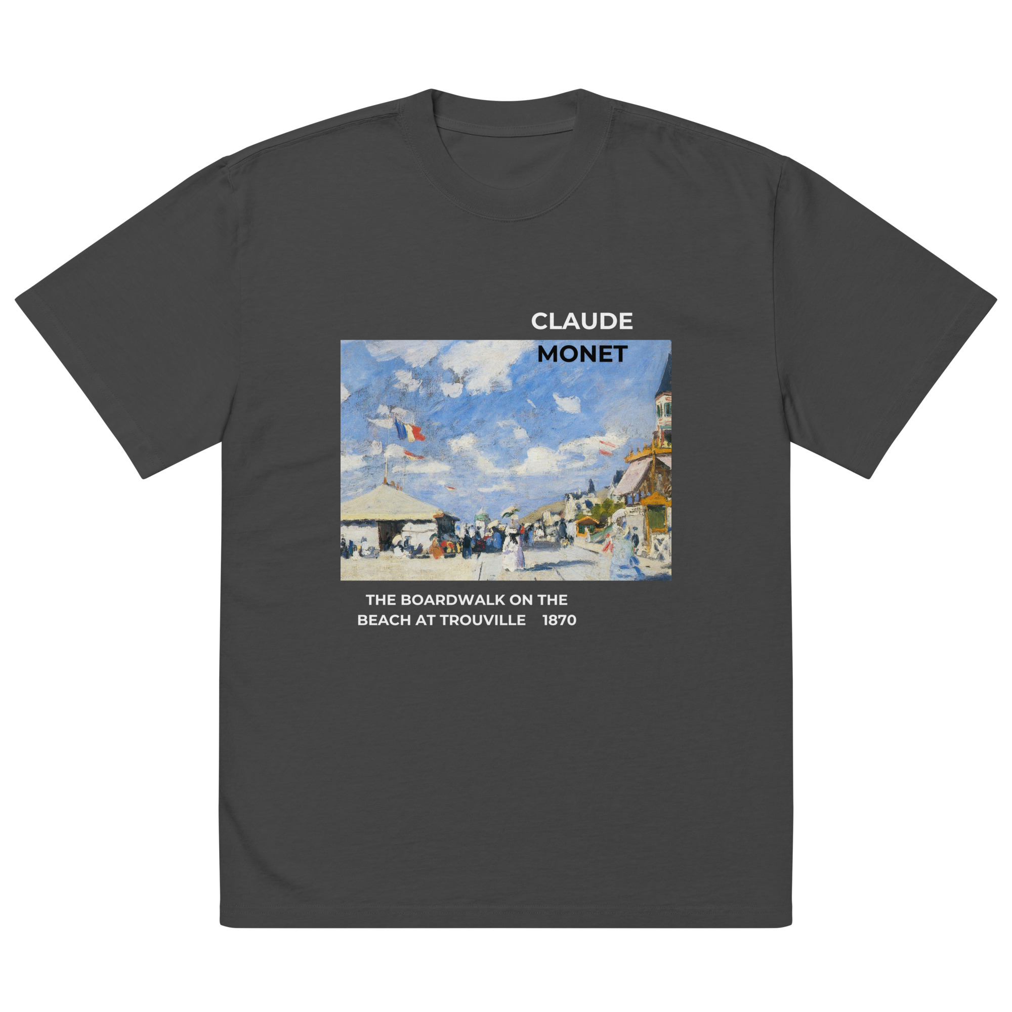 The Boardwalk on the Beach at Trouville Oversized faded t-shirt - Image 5