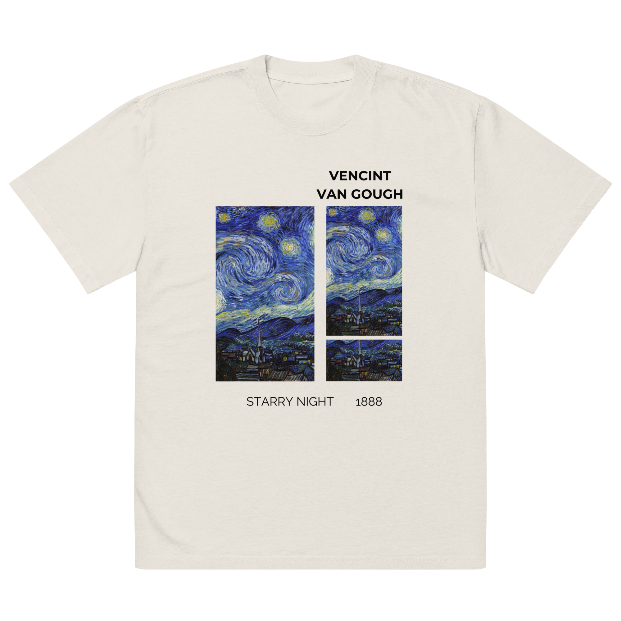 Starry Night Oversized faded t-shirt