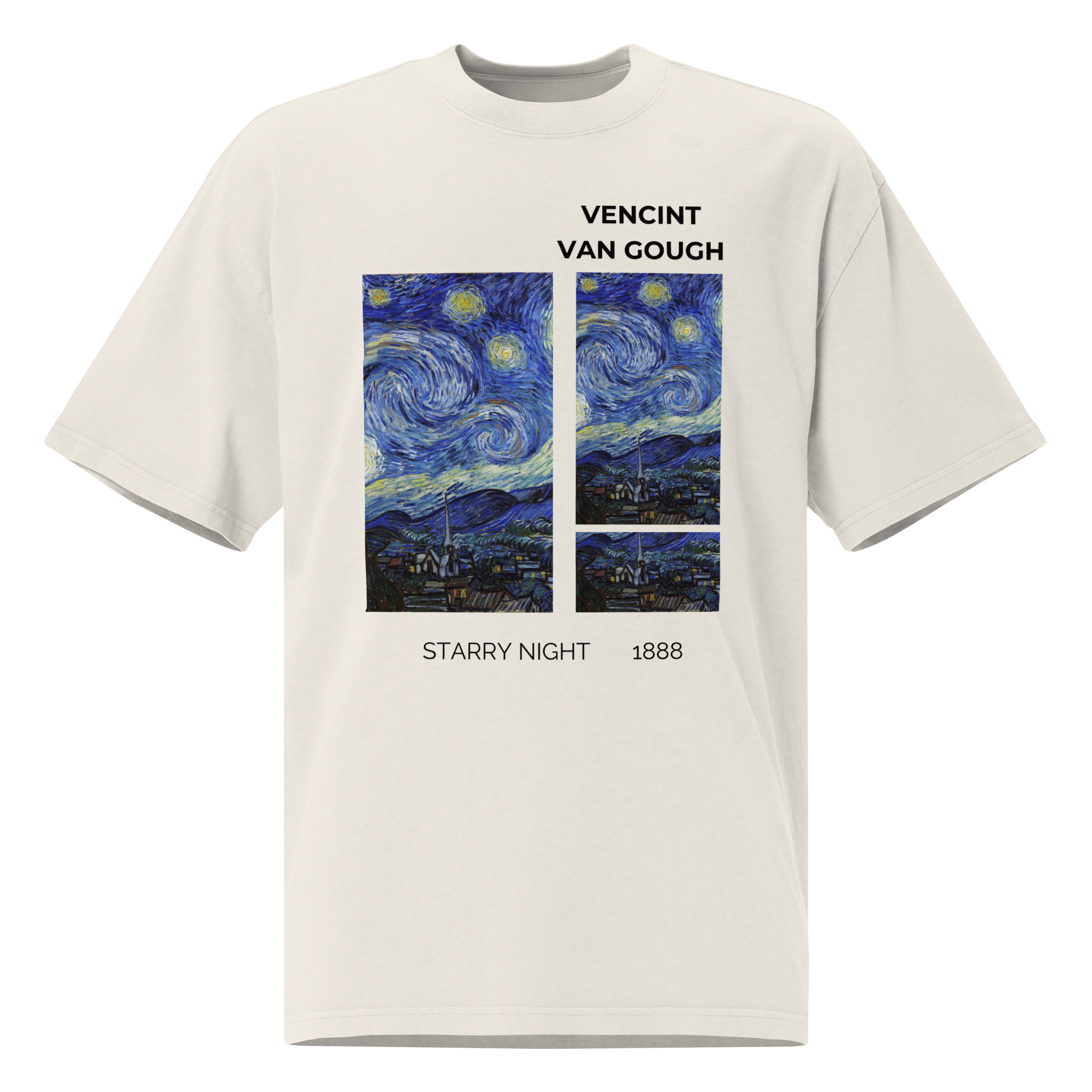 Starry Night Oversized faded t-shirt - Image 8