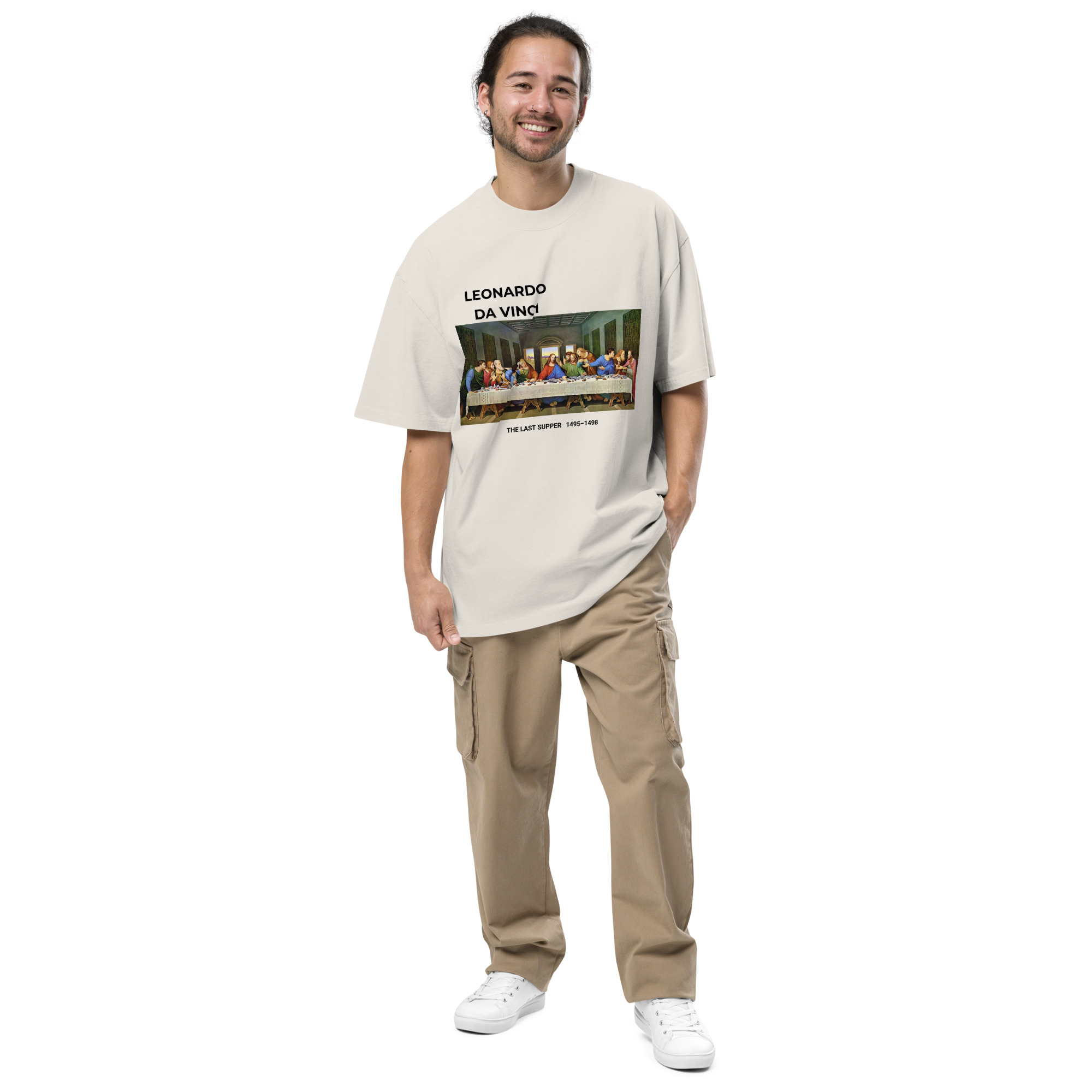 The Last Supper Oversized faded t-shirt - Image 3