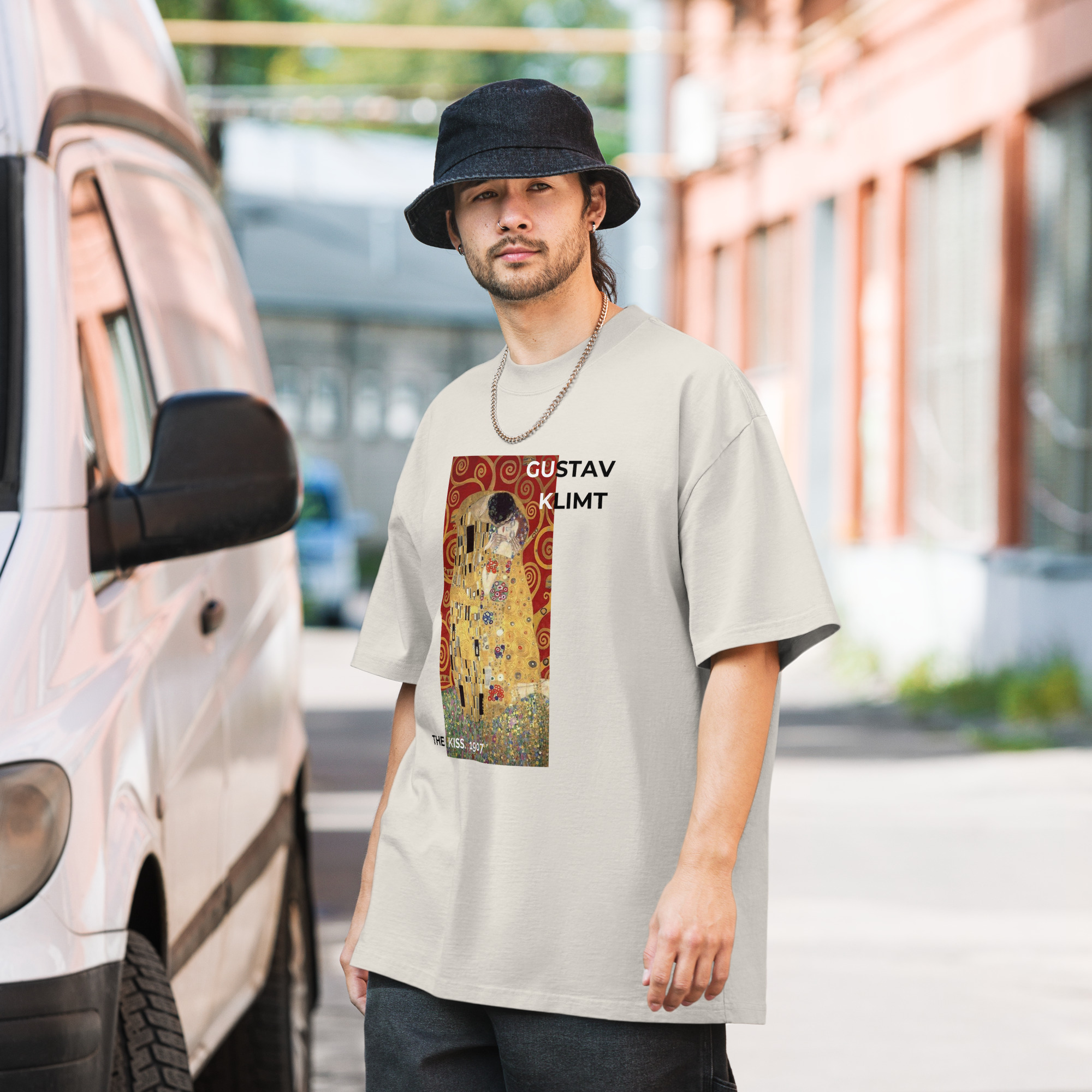 The kiss Oversized faded t-shirt - Image 4