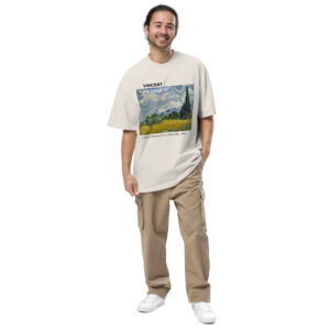 A Wheatfield with Cypresses Oversized faded t-shirt
