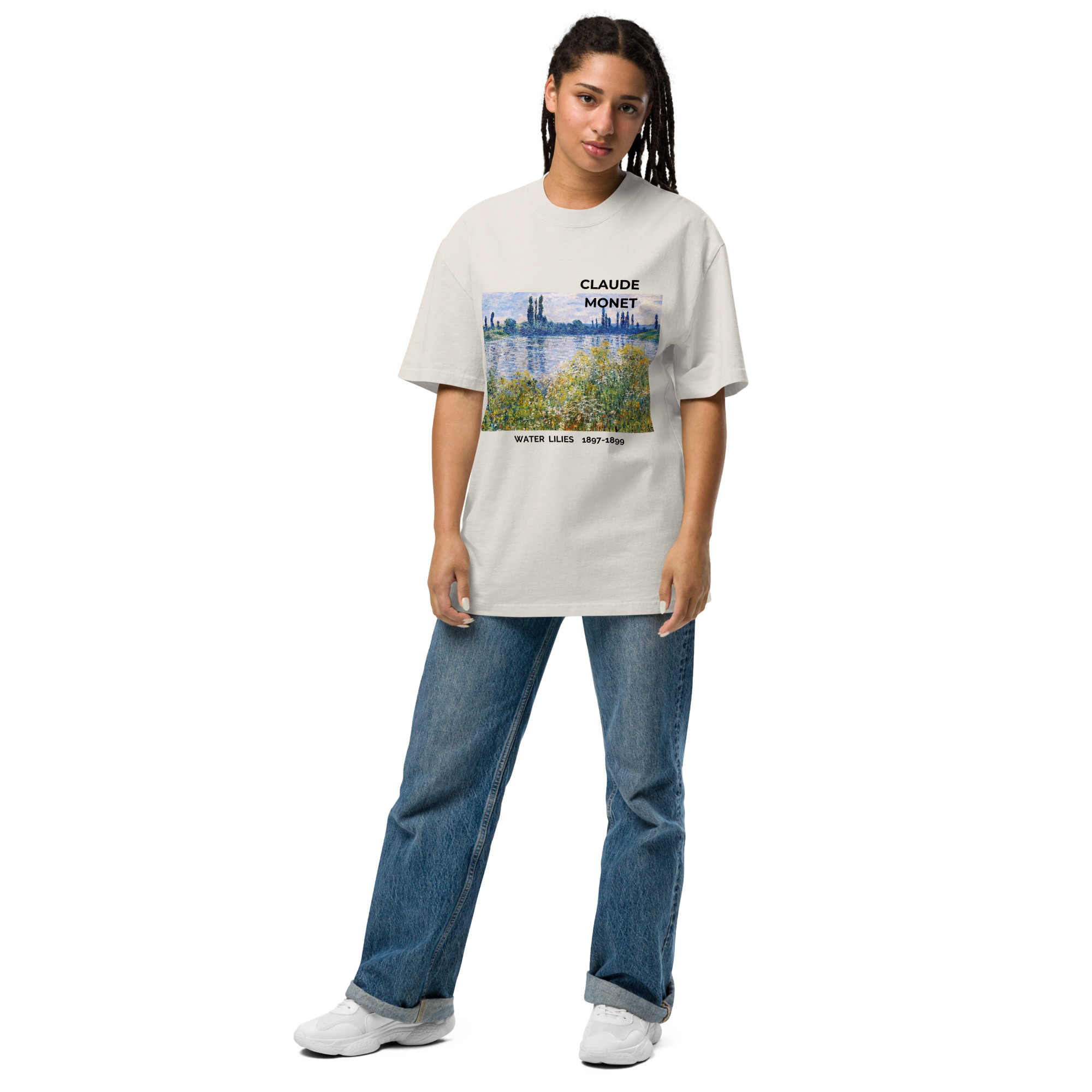 Water Lilies Oversized faded t-shirt - Image 3