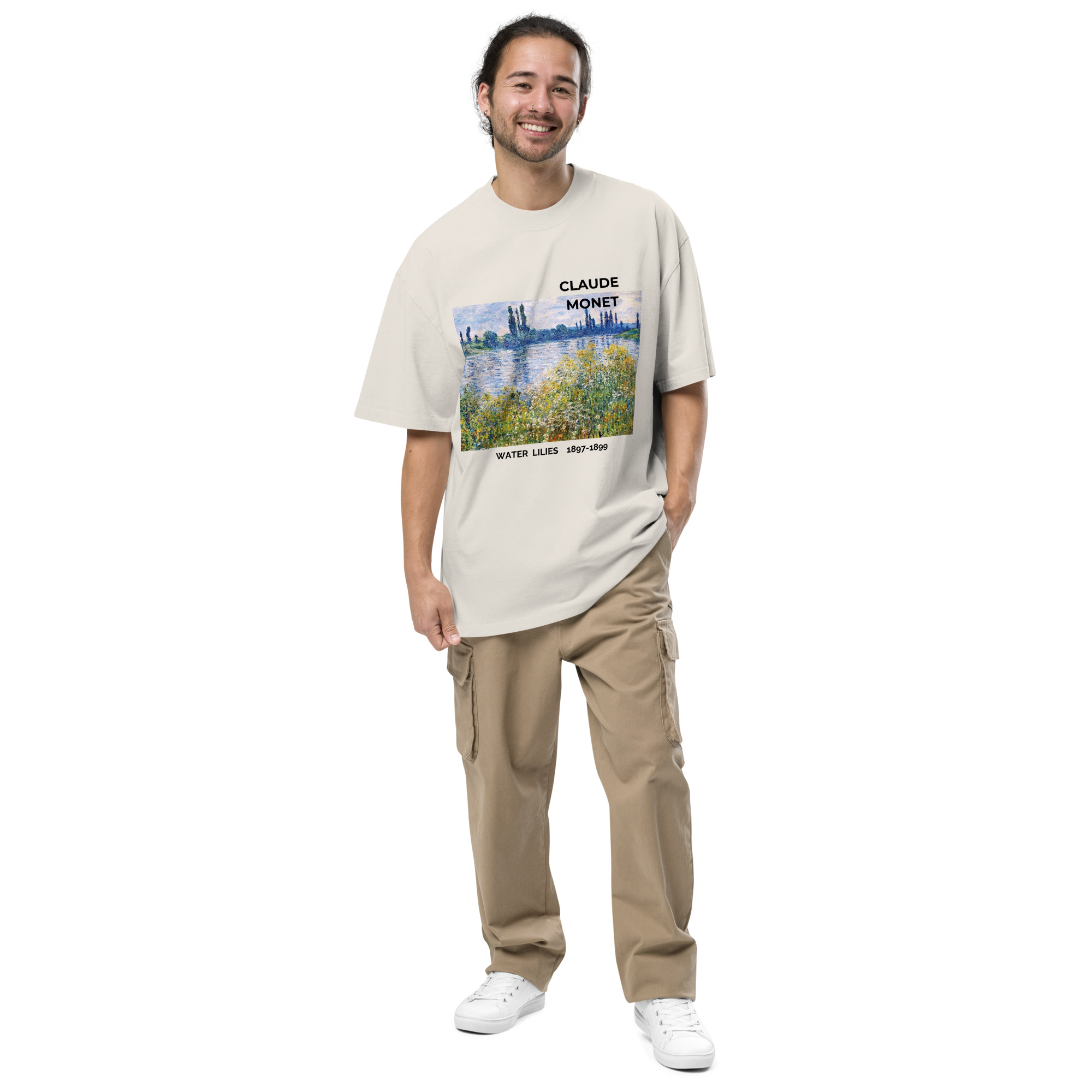 Water Lilies Oversized faded t-shirt - Image 4