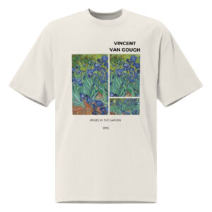 Irsses in the garden   Oversized faded t-shirt