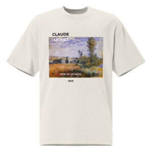 View of Vétheuil Oversized faded t-shirt