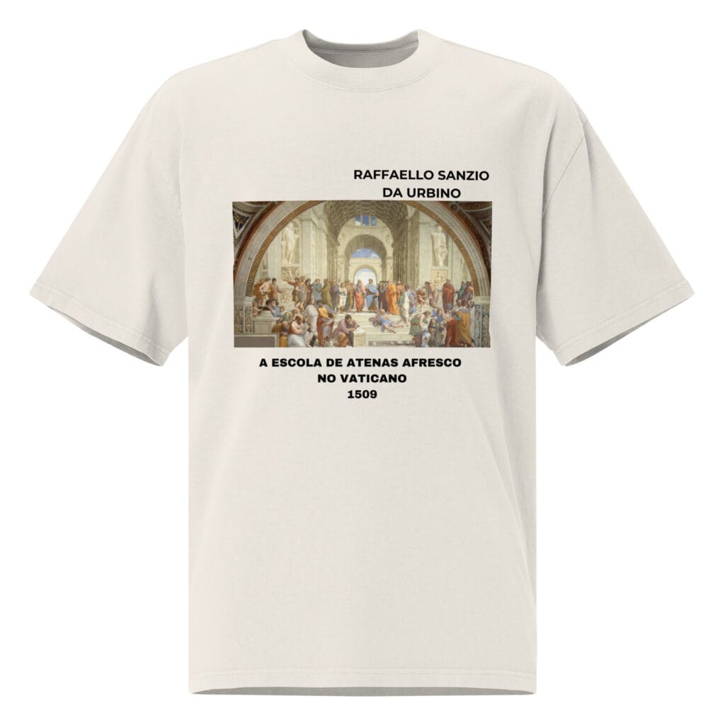 A Escola de Atenas afresco  no Vaticano Oversized faded t-shirt