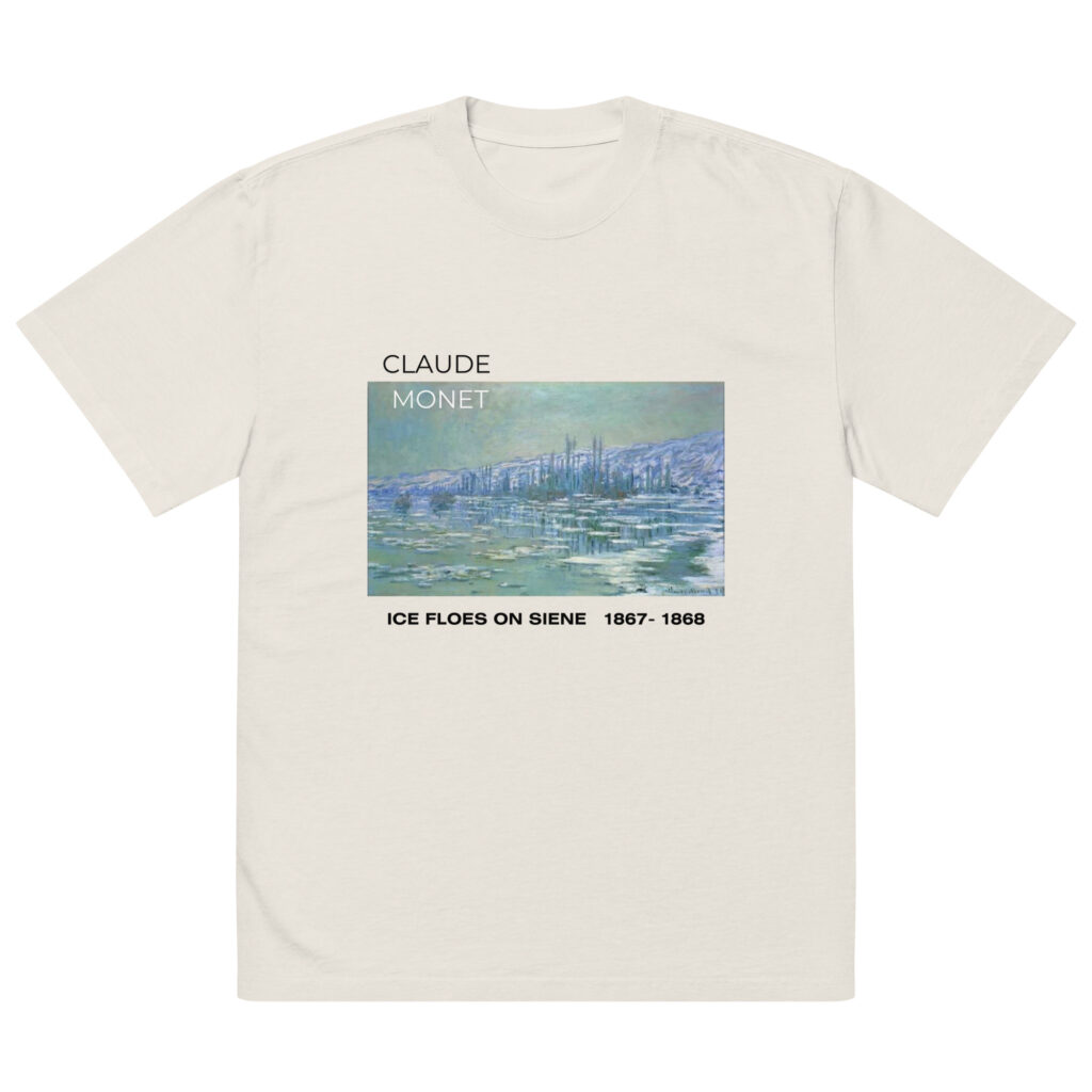 Ice Floes on Siene Oversized faded t-shirt