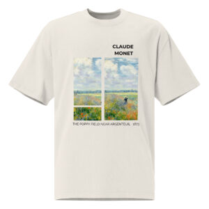 The Poppy Field near Argenteuil   Oversized faded t-shirt