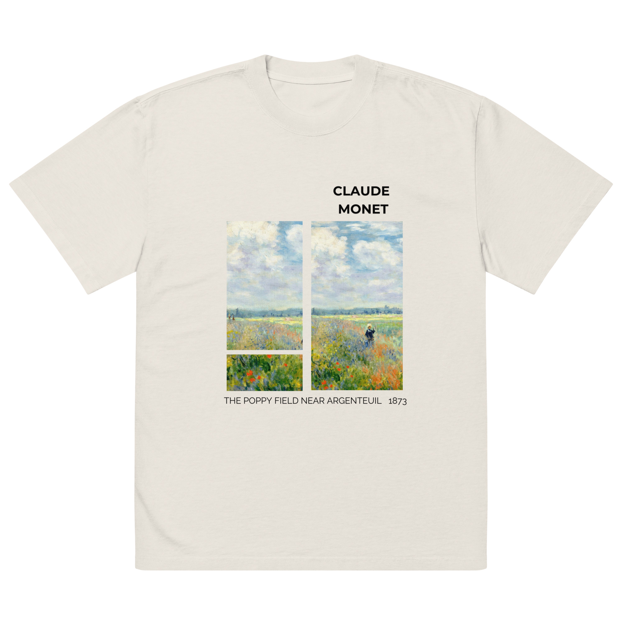 The Poppy Field near Argenteuil Oversized faded t-shirt - Image 5