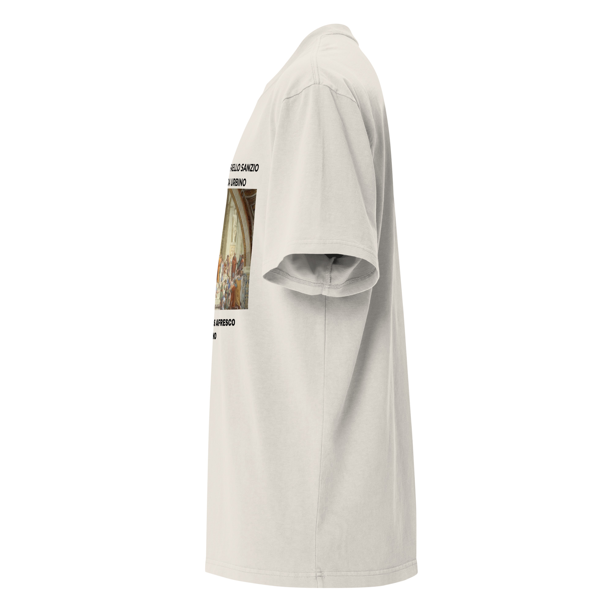 A Escola de Atenas afresco no Vaticano Oversized faded t-shirt - Image 8
