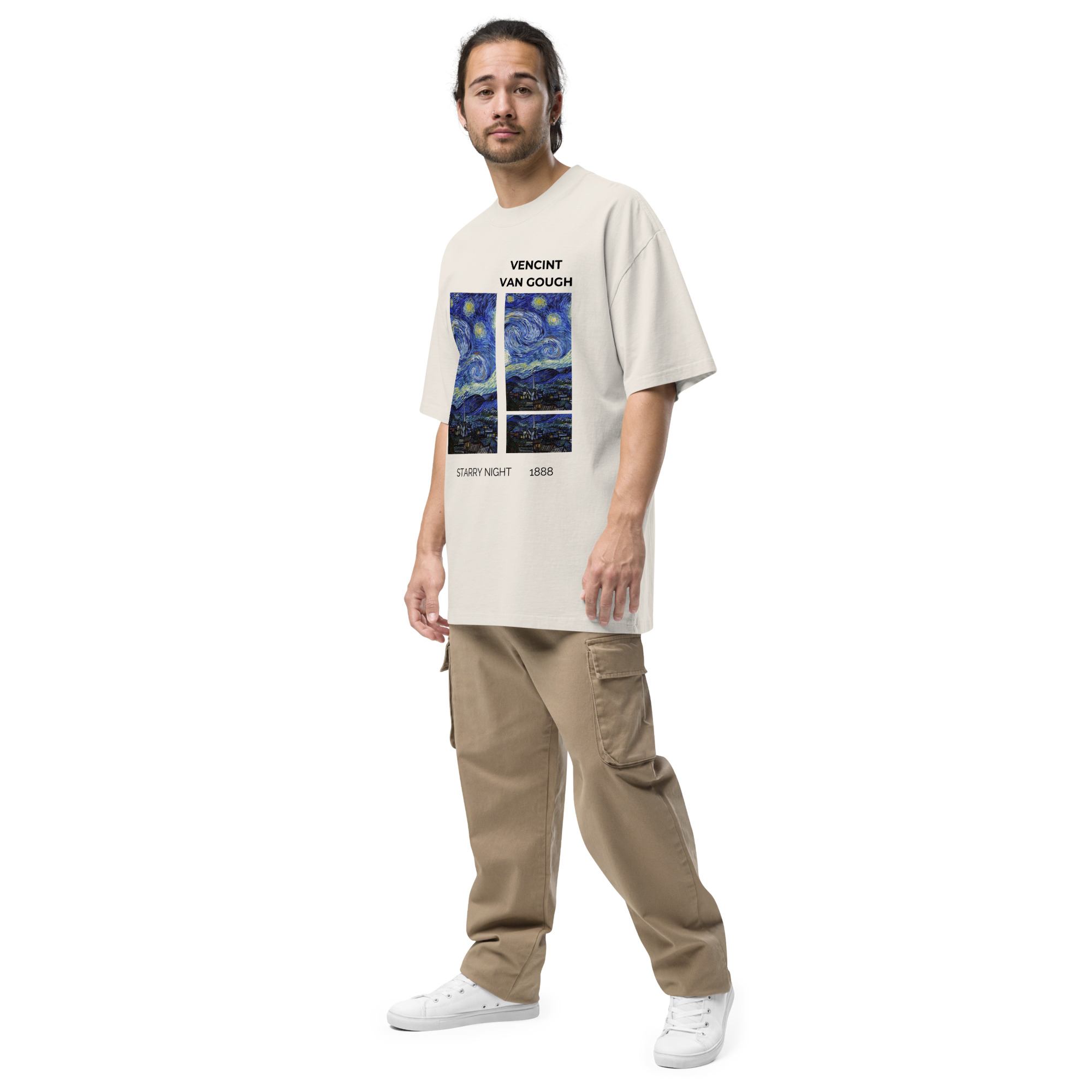 Starry Night Oversized faded t-shirt - Image 4