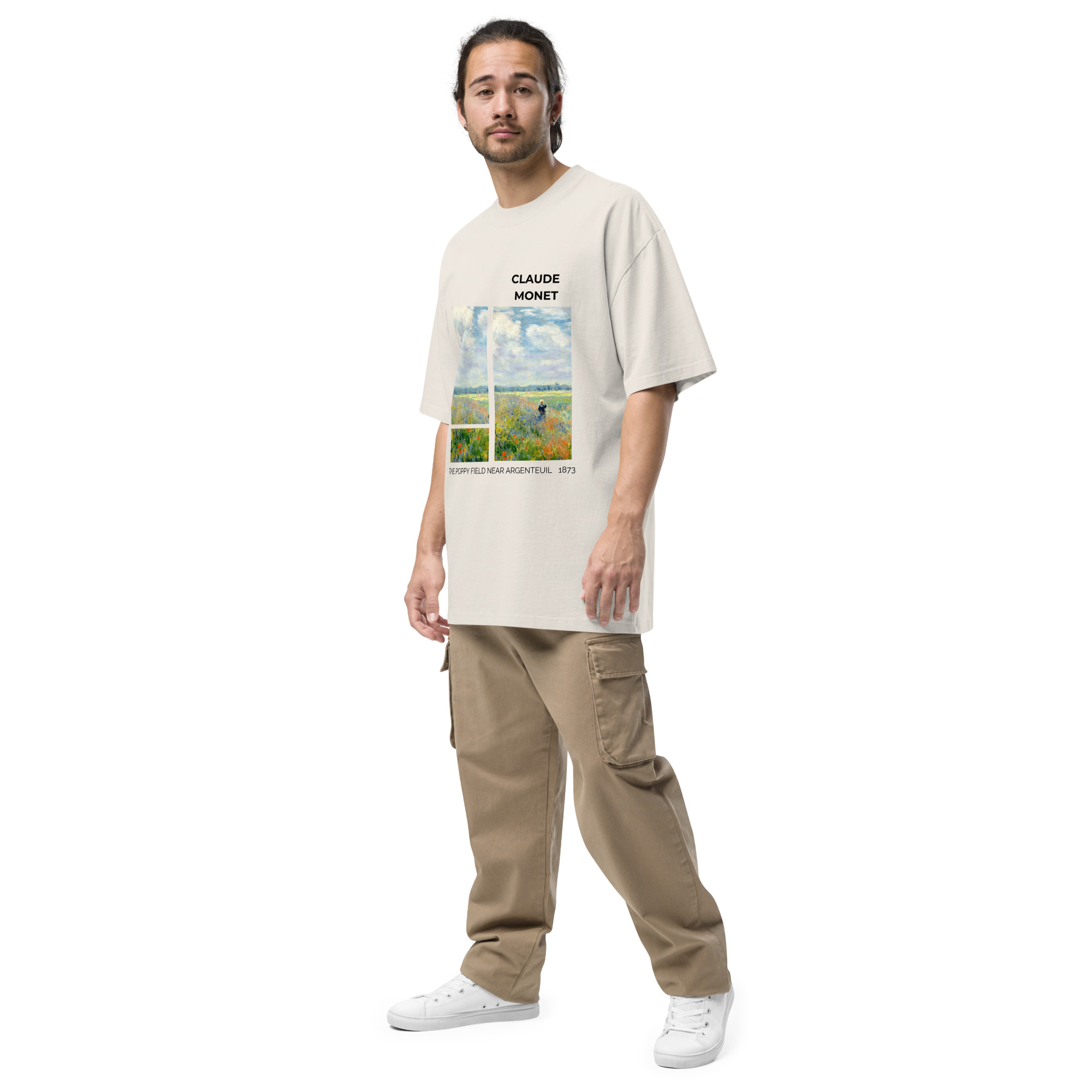 The Poppy Field near Argenteuil Oversized faded t-shirt - Image 2